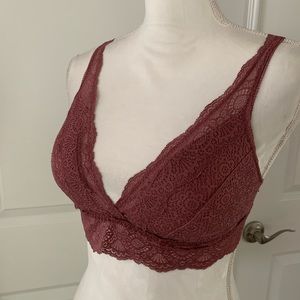 EUC SOMA Geo Lace Plunge Bralette